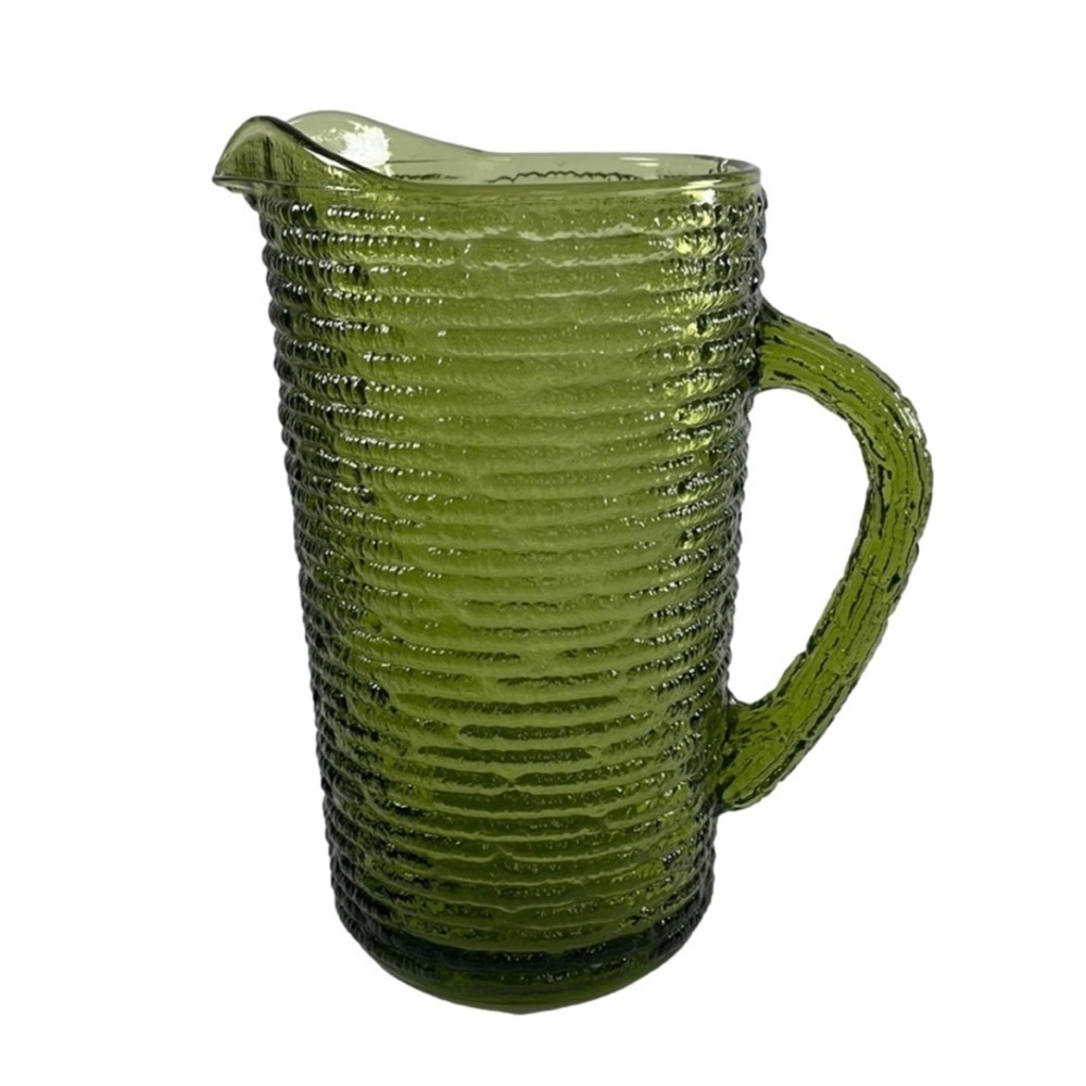 Soreno Avocado Green Crinkle Pitcher Bark Texture
